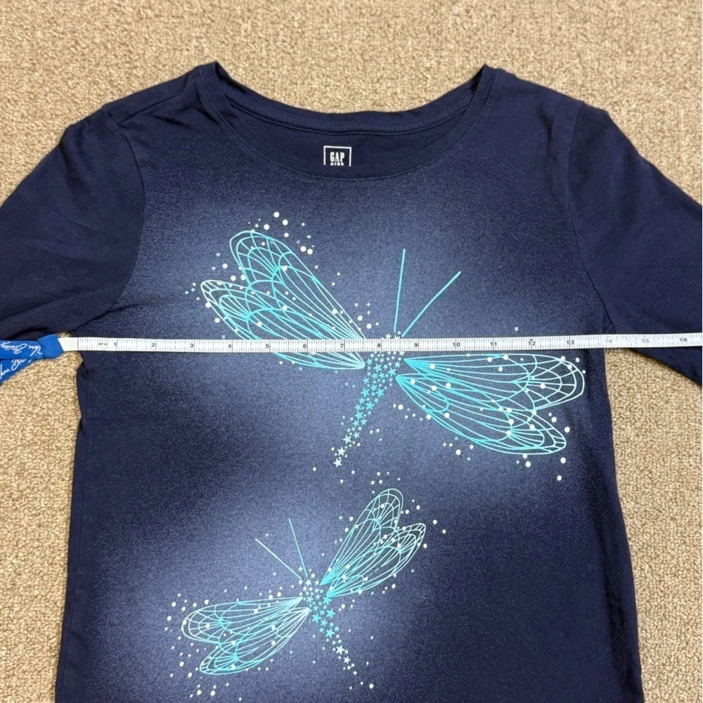 ⚡️3/$20⚡️Gap Kids: Girls Navy Firefly Long Sleeve T-Shirt, Size XL (12)
